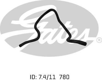 GATES 02-1276 - Шланг радіатора autocars.com.ua