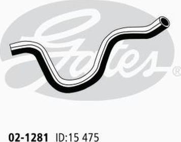 GATES 02-1281 - Шланг радіатора autocars.com.ua