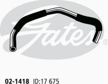 GATES 02-1418 - Шланг радіатора autocars.com.ua