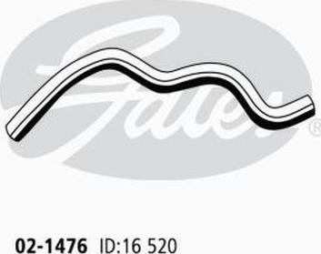 GATES 02-1476 - Шланг радіатора autocars.com.ua