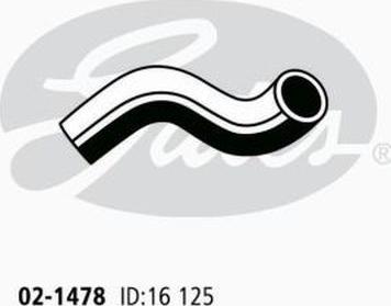 GATES 02-1478 - Шланг радіатора autocars.com.ua