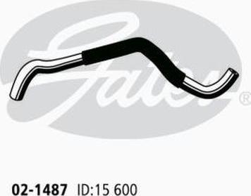 GATES 02-1487 - Шланг радіатора autocars.com.ua