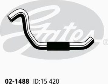 GATES 02-1488 - Шланг радіатора autocars.com.ua
