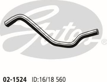 GATES 02-1524 - Шланг радіатора autocars.com.ua