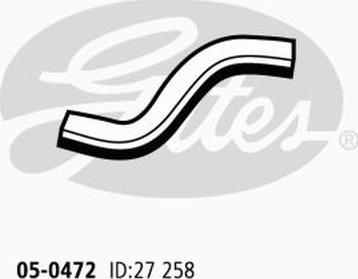 GATES 05-0472 - Шланг радіатора autocars.com.ua