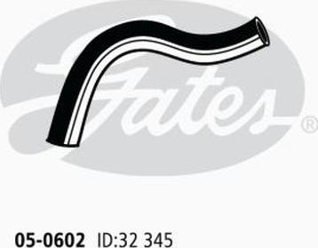 GATES 05-0602 - Шланг радіатора autocars.com.ua