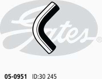 GATES 05-0951 - Шланг радіатора autocars.com.ua