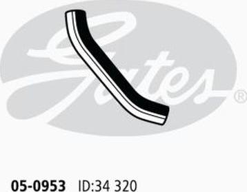 GATES 05-0953 - Шланг радіатора autocars.com.ua