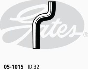 GATES 05-1015 - Шланг радіатора autocars.com.ua