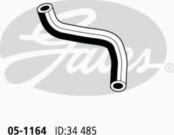 GATES 05-1164 - Шланг радіатора autocars.com.ua