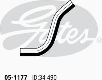 GATES 05-1177 - Шланг радіатора autocars.com.ua