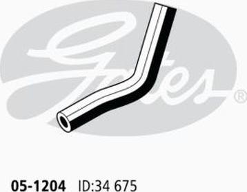 GATES 05-1204 - Шланг радіатора autocars.com.ua