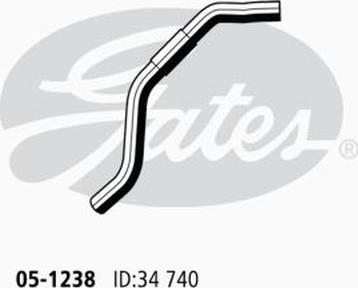 GATES 05-1238 - Шланг радіатора autocars.com.ua