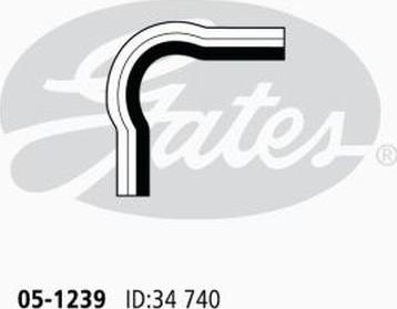 GATES 05-1239 - Шланг радіатора autocars.com.ua