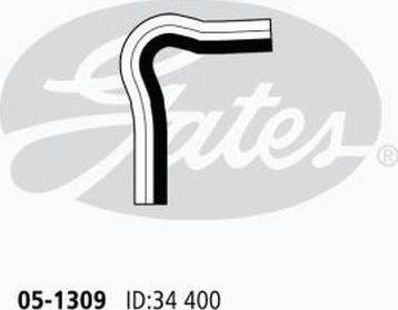 GATES 05-1309 - Шланг радіатора autocars.com.ua