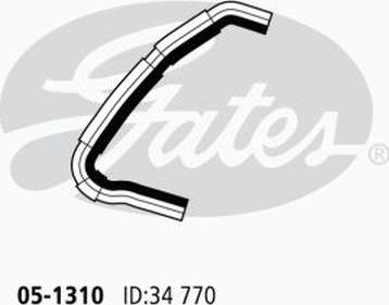 GATES 05-1310 - Шланг радіатора autocars.com.ua