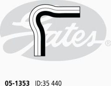 GATES 05-1353 - Шланг радіатора autocars.com.ua