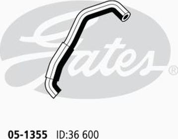GATES 05-1355 - Шланг радіатора autocars.com.ua