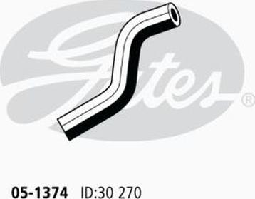 GATES 05-1374 - Шланг радіатора autocars.com.ua