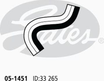 GATES 05-1451 - Шланг радіатора autocars.com.ua