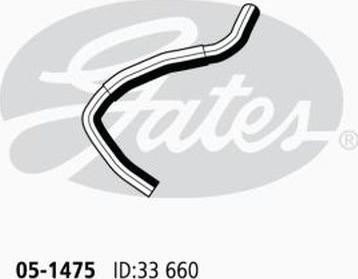 GATES-AU 05-1475 - Шланг радіатора autocars.com.ua