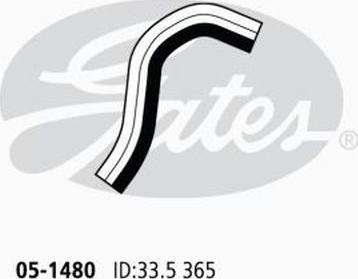 GATES 05-1480 - Шланг радіатора autocars.com.ua