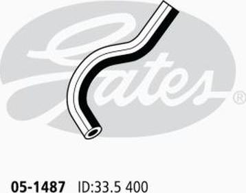 GATES 05-1487 - Шланг радіатора autocars.com.ua