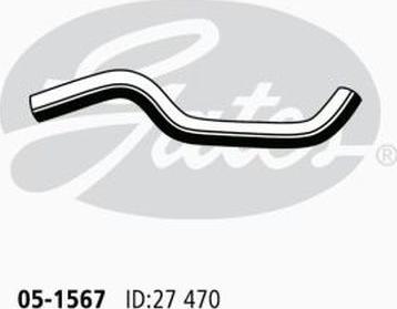 GATES 05-1567 - Шланг радіатора autocars.com.ua