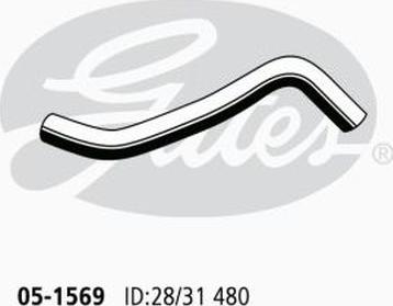 GATES 05-1569 - Шланг радіатора autocars.com.ua