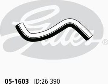 GATES 05-1603 - Шланг радіатора autocars.com.ua