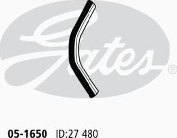 GATES 05-1650 - Шланг радіатора autocars.com.ua