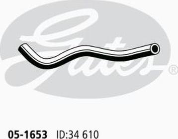 GATES 05-1653 - Шланг радіатора autocars.com.ua