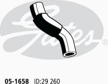 GATES 05-1658 - Шланг радіатора autocars.com.ua