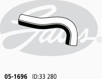 GATES 05-1696 - Шланг радіатора autocars.com.ua