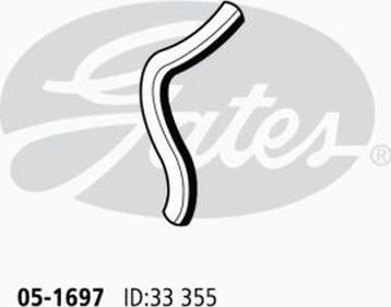 GATES 05-1697 - Шланг радіатора autocars.com.ua