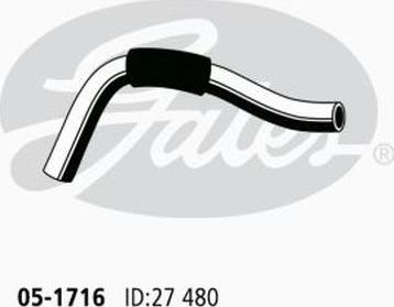 GATES 05-1716 - Шланг радіатора autocars.com.ua