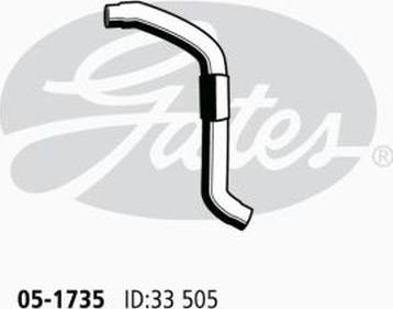 GATES 05-1735 - Шланг радіатора autocars.com.ua