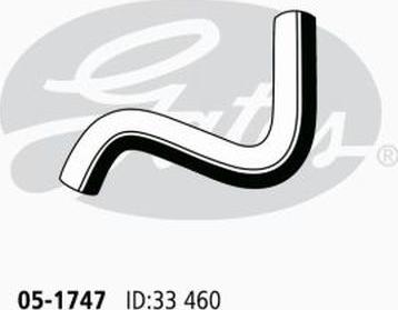 GATES 05-1747 - Шланг радіатора autocars.com.ua