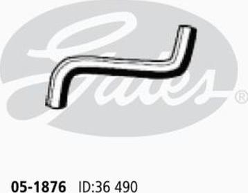 GATES 05-1876 - Шланг радіатора autocars.com.ua