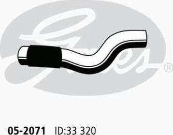 GATES 05-2071 - Шланг радіатора autocars.com.ua