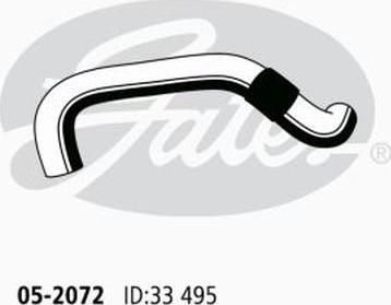 GATES 05-2072 - Шланг радіатора autocars.com.ua
