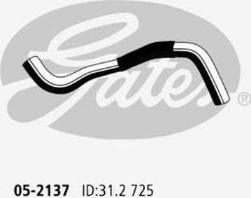 GATES-AU 05-2137 - Шланг радіатора autocars.com.ua