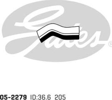 GATES 05-2279 - Шланг радіатора autocars.com.ua