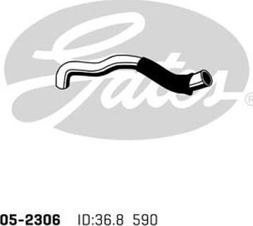 GATES 05-2306 - Шланг радіатора autocars.com.ua