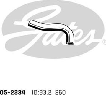 GATES 05-2334 - Шланг радіатора autocars.com.ua