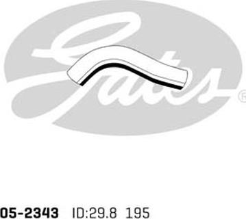 GATES 05-2343 - Шланг радіатора autocars.com.ua