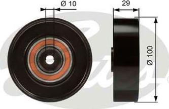 GATES-AU 36008 - Паразитний / провідний ролик, поліклиновий ремінь autocars.com.ua