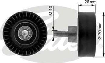 GATES-AU 36163 - Паразитний / провідний ролик, поліклиновий ремінь autocars.com.ua