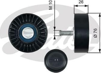 GATES-AU 36485 - Направляющий ролик, поликлиновый ремень autodnr.net