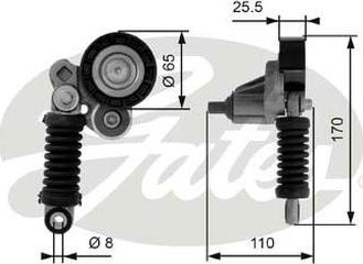 GATES-AU 38348 - Натягувач ременя, клинові зуб. autocars.com.ua